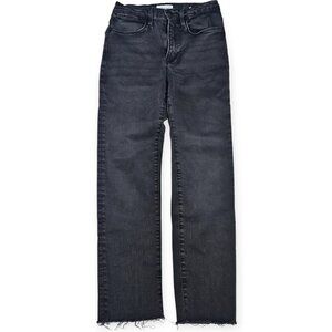 FRAME Le High Straight Denim Jeans Black Size 27